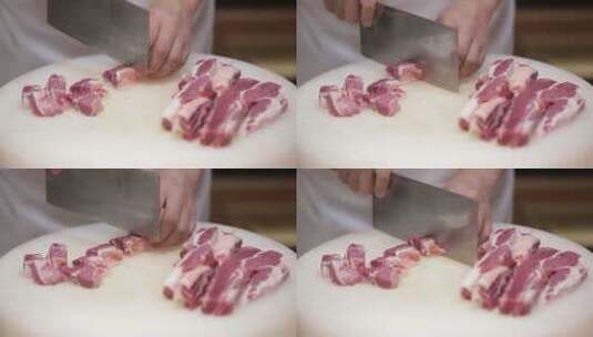 切牛腩肉牛霖肉炒牛肉块高清在线视频素材下载