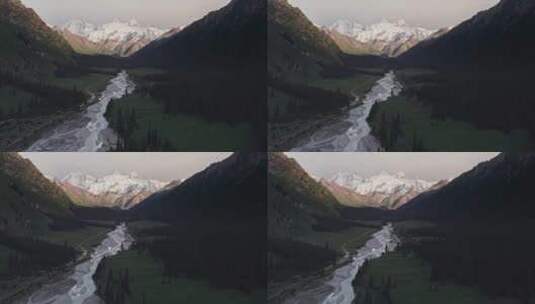 中国新疆伊犁夏特古道风景高清在线视频素材下载