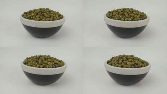 绿豆食材清热消暑熬粥养生五谷食品4k高清在线视频素材下载