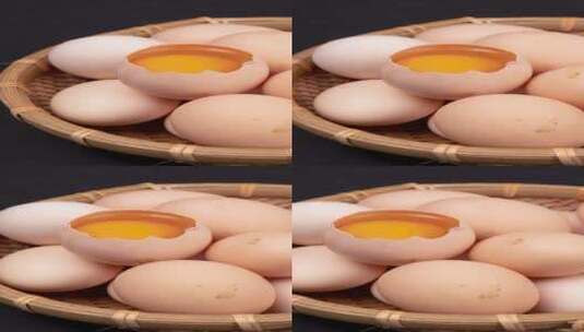 新鲜鸡蛋4k竖版实拍高清在线视频素材下载