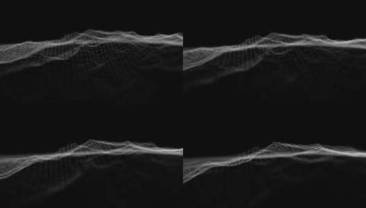 3D渲染抽象网络科技通讯连接黑色背景高清在线视频素材下载
