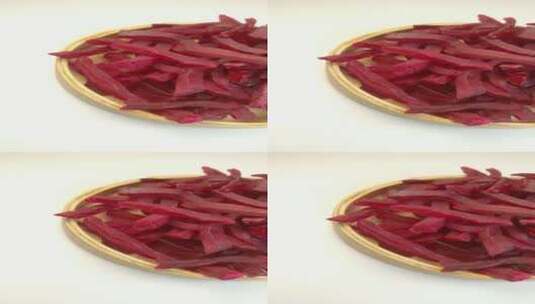 紫薯干紫薯条零食食物食品4K视频高清在线视频素材下载