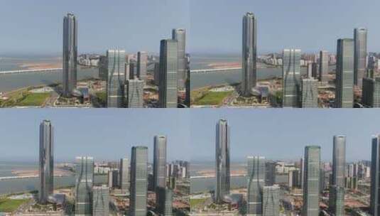 广东珠海横琴金融中心航拍高清在线视频素材下载