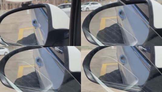 【镜头合集】开车调整车辆后视镜车窗高清在线视频素材下载