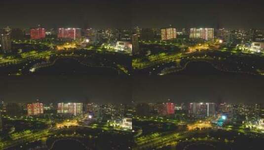 台州椒江市民广场及CBD中心高清在线视频素材下载