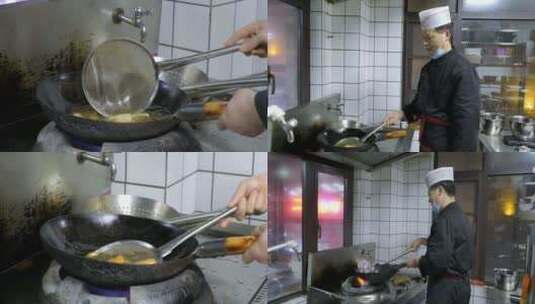 厨师在厨房做饭高清在线视频素材下载