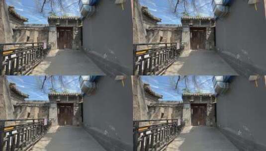 北京城内遗存的旧民居大门高清在线视频素材下载