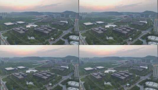 华为武汉研究所，大景环绕镜头高清在线视频素材下载