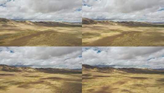 西藏阿里青藏高原荒野沙漠戈壁航拍自然风光高清在线视频素材下载