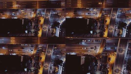 俯拍延安西路高架高清在线视频素材下载