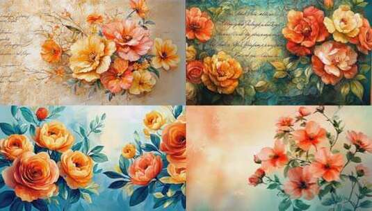 唯美的玫瑰书信 温馨浪漫的复古信函片头高清在线视频素材下载