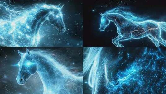 科技感发光马特效素材高清在线视频素材下载