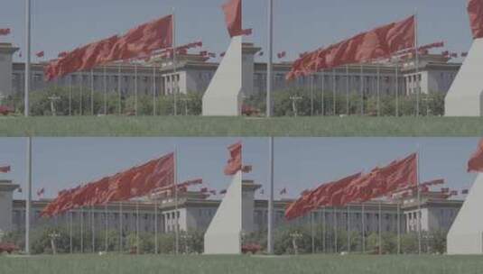 二十大 天安门红旗 祝福祖国高清在线视频素材下载