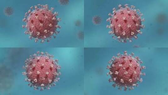 新冠病毒 冠状病毒 肺炎 传染病 三维动画高清在线视频素材下载