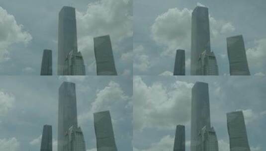 广州城市建筑高楼大厦小蛮腰珠江新城实拍高清在线视频素材下载