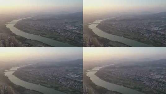 泉州丰州镇航拍晋江河流高清在线视频素材下载