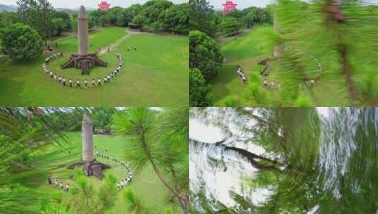 无人机航拍撞树挂树枝炸机高清在线视频素材下载