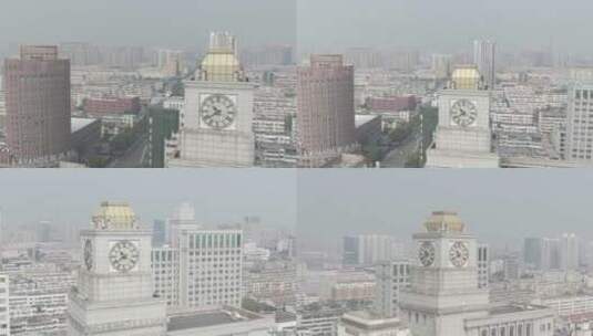 济宁城区建筑航拍4k高清在线视频素材下载