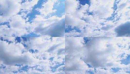 蓝天白云延时动态天空云朵飘动晴朗多云天气高清在线视频素材下载