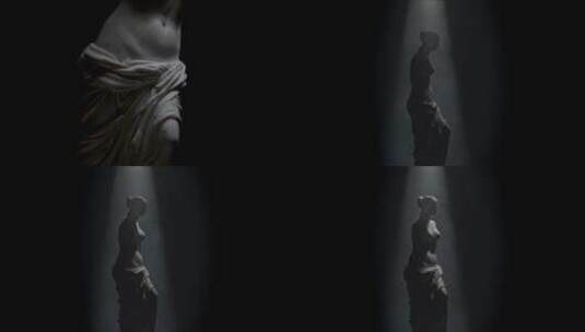 维纳斯女神像碉像艺术雕刻意大利光影雕像高清在线视频素材下载