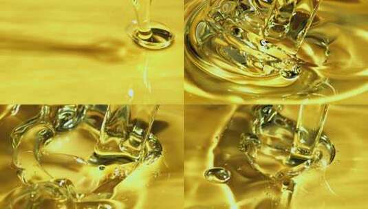 金黄色的食用油高清在线视频素材下载