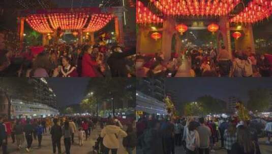 佛山春节元宵节民俗行通济通济桥全程高清在线视频素材下载