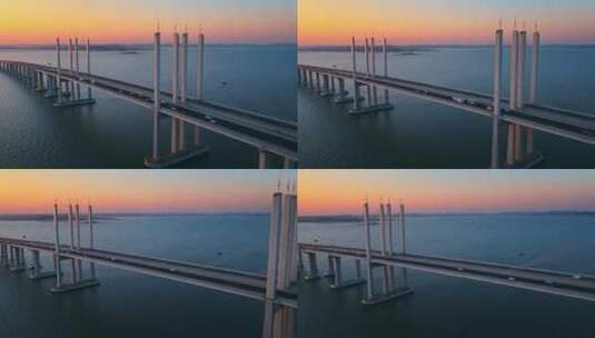 青岛跨海大桥胶州湾大桥高清在线视频素材下载