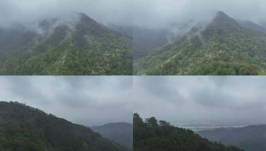 烟雨云雾缥缈的大山高清在线视频素材下载