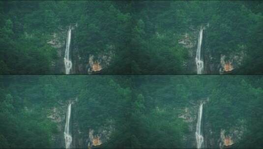 峡谷瀑布大雨森林高清在线视频素材下载