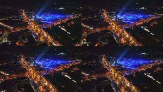 城市空中夜景高清在线视频素材下载