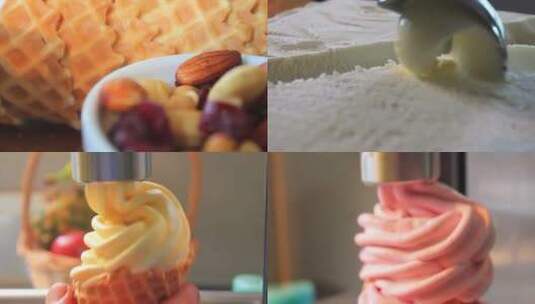 蛋卷冰淇淋制作宣传片高清在线视频素材下载