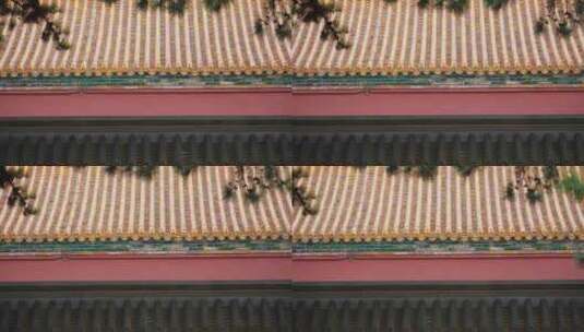 故宫传统古建筑屋檐琉璃瓦高清在线视频素材下载