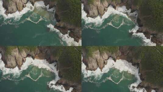 4k高清海岸线海岛航拍视频高清在线视频素材下载