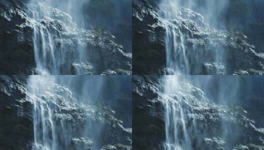 山壁上的瀑布高清在线视频素材下载