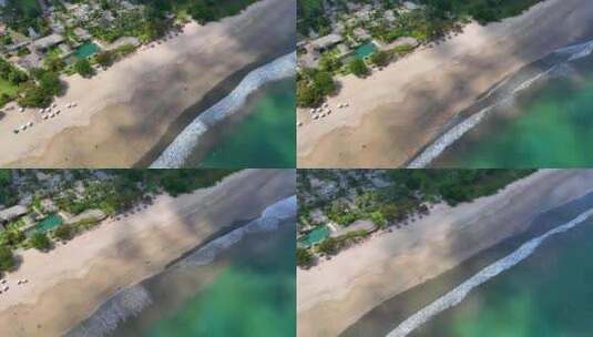 巴厘岛度假村与沙滩航拍高清在线视频素材下载