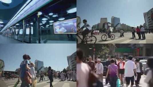 城市人流宣传片常用镜头高清在线视频素材下载