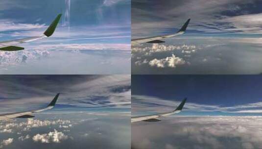 飞机外景坐飞机实拍高清在线视频素材下载
