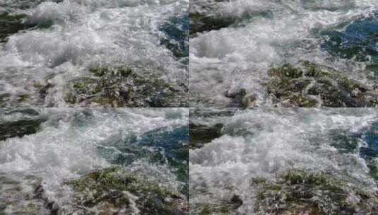 大河清澈流水高清在线视频素材下载