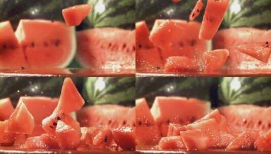 成熟多汁的天然西瓜高清在线视频素材下载