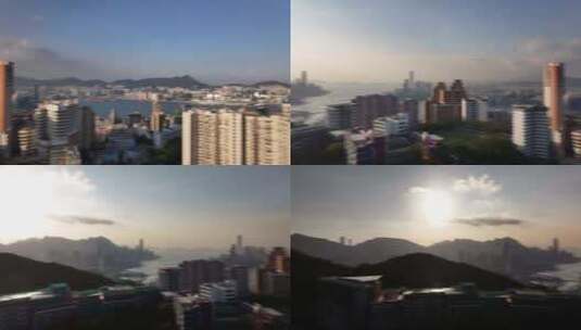 香港宝马山傍晚航拍高清在线视频素材下载