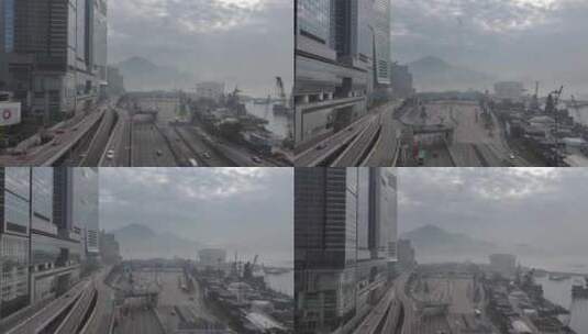 香港西九龙公路高清在线视频素材下载