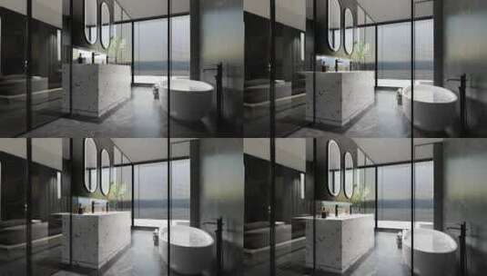 现代卫生间洗手间浴室_003A高清在线视频素材下载