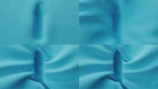 幽灵化妆品瓶落在布上起皱织物纯度概念3d高清在线视频素材下载
