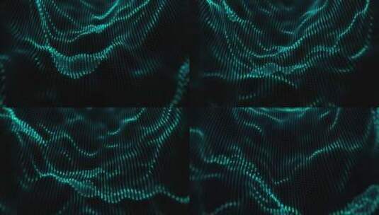 蓝色粒子波背景V4高清在线视频素材下载