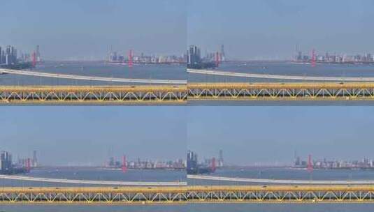 跟拍武汉杨泗港大桥车流高清在线视频素材下载