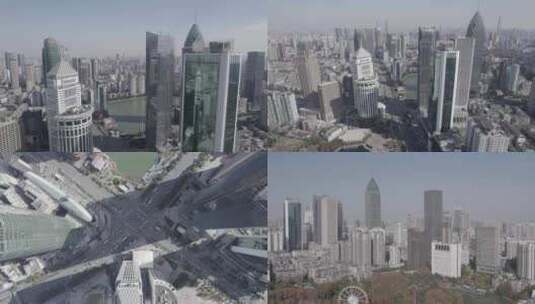 武汉建设大道金融商圈高清在线视频素材下载