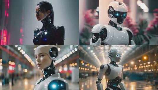 人型人工智能机器人ai素材原创高清在线视频素材下载