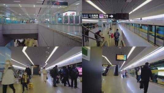 上海地铁人流视频素材高清在线视频素材下载