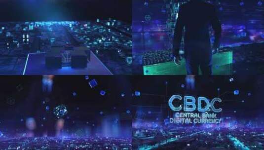 CBDC中央银行数字货币商人在办公室使用高清在线视频素材下载