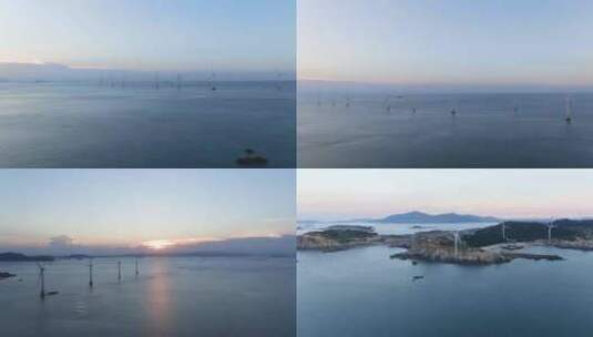 4K：福建省平潭市沿海风车航拍3高清在线视频素材下载
